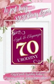 Karnet Urodziny 70 damskie + naklejka 2K - 006