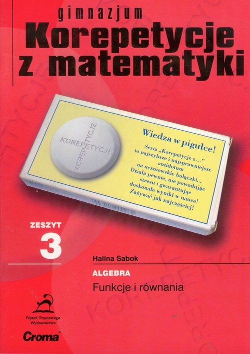 Zeszyt 3 gimnazjum Korepetycje z matematyki