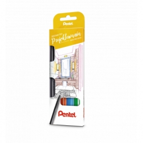 Pentel, Pisaki do kaligrafii Sign Pen S520, zestaw 4 kolorów EFGN