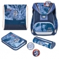 Herlitz, Zestaw Ultralight Plus Techmed: tornister, worek na buty, piórnik rozkładany, piórnik tuba