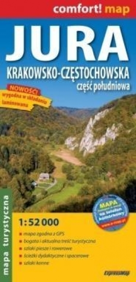 Jura Krakowsko Częstochowska Część Południowa Mapa laminowana 1:52 000