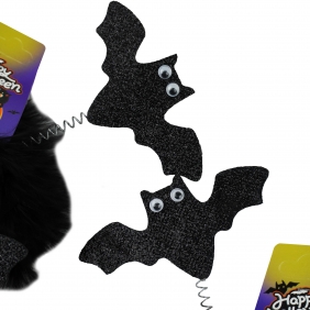 Piórkowa opaska do włosów na Halloween - Nietoperze, 1 szt.