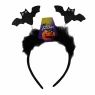 Piórkowa opaska do włosów na Halloween - Nietoperze, 1 szt.