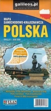 Mapa samochodowo-kraj. wodood.- Polska 1:650 000 - Opracowanie zbiorowe