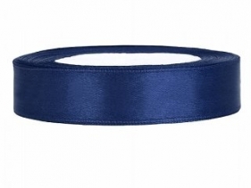 Tasiemka satynowa granat 12mm/25m