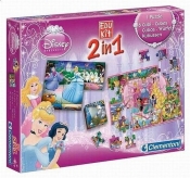 PUZZLE I KLOCKI OBRAZKOWE KSIĘŻNICZKI 2 W 1 CLEMENTONI