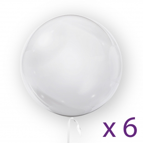 Tuban, Balon 45 cm - Transparentny (6 sztuk) (TB3676)