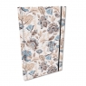 Notes A5/192 kratka z gumką Soft Touch Kwiaty