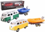 Samochód Van z przyczepą kempingową metal no.1 mix