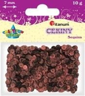 Cekiny okrągłe brązowe matowe 7mm 10g.(CO7/1641)