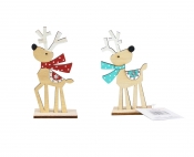 Drewniana dekoracja - Renifer, 1 szt (BD3769)