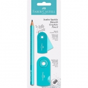 Zestaw Faber-Castell Jumbo Sparkle Pearly&Sleeve - turkusowy/biały