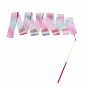 Wstążka gimnastyczna do tańca ćwiczeń róż fiolet