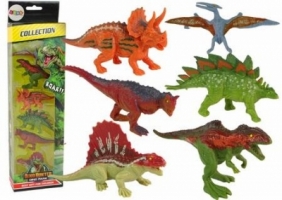 Zestaw figurki dinozaury kolorowe 6 szt