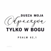 Podstawka korkowa - Dusza moja odpoczywa tylko w Bogu - Opracowanie zbiorowe