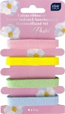 Zestaw tasiemek bawełnianych 4x1m Pastel