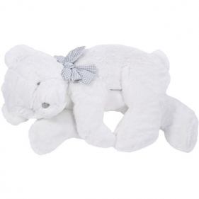 Biały miś BERDDI z pozytywką, 35 cm (12855)