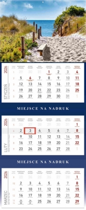 Kalendarz 2026 trójdzielny - Morze