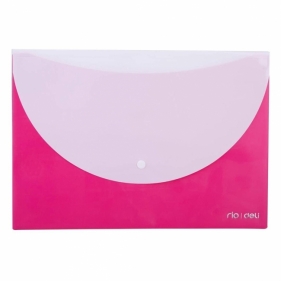 Teczka kopertowa A4 na zatrzask Rio różowa DELI