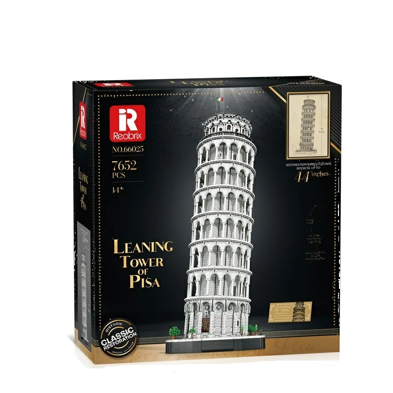 <img src='https://webimage.pl/pics/771/1/d6974077151771.png' style='height:440px' /> Klocki REOBRIX 66025 Krzywa Wieża w Pizie (7652 elementy)