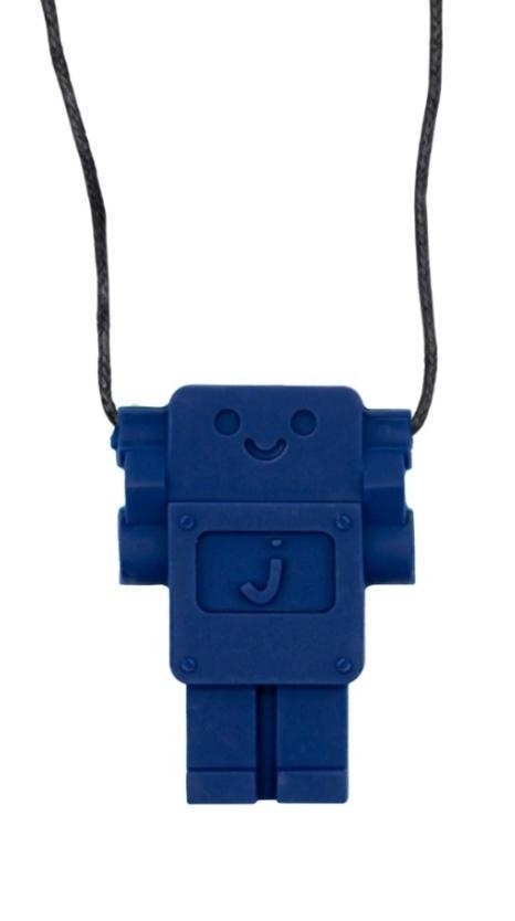 Gryzak antystresowy naszyjnik - robot granatowy