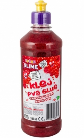 Tuban Slime, Klej brokatowy czerwony 500ml (TU3477)
