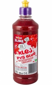 Tuban Slime, Klej brokatowy czerwony PVA 500ml (TU3477)
