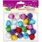 Pompony brokatowe, 20 szt. - mix kolorów (282931)