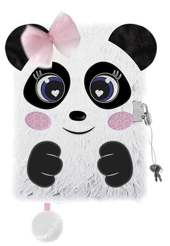 Pamiętnik z kłódką 3D A5/96k - włochacz Sweet Panda