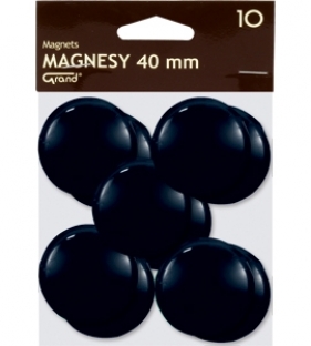 Magnesy Grand 40 mm czarne op. 10 sztuk - GRAND