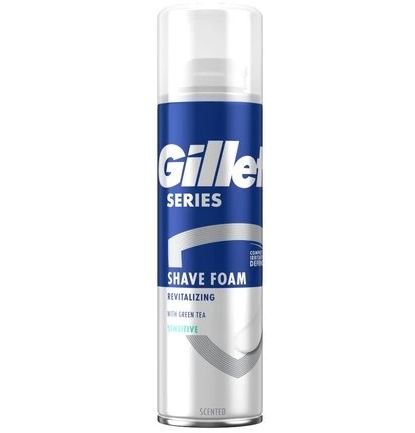 Gillette Series, rewitalizująca pianka do golenia z zieloną herbatą, 250 ml