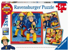Ravensburger, Puzzle 3x49: Strażak Sam na ratunek! (5077)