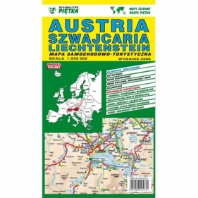 Austria Szwajcaria mapa samochodowo-turystyczna - Wydawnictwo Piętka