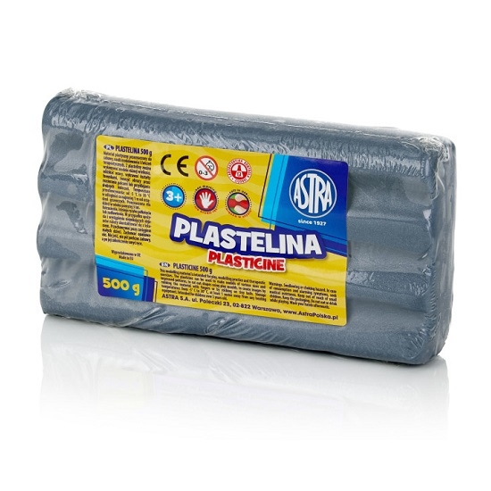 Plastelina metaliczna Astra, 500 g - srebrna (303117015)