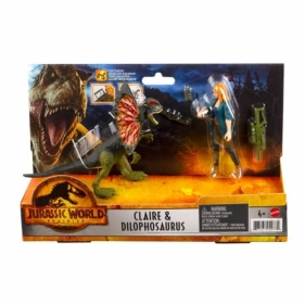 Zestaw figurek Jurassic World Claire + Dilofozaur (HDX46/GWM28)