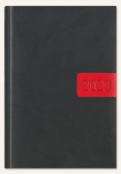 Kalendarz książkowy A5 Best Classic 2020 grafit nubuk wstawka