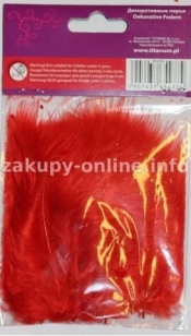 PIORKA DEKORACYJNE CZERWONE 20 SZT 0050-07