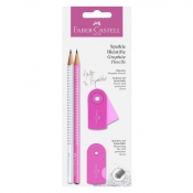 Zestaw Faber-Castell Sparkle Pearly&Sleeve różowy/biały