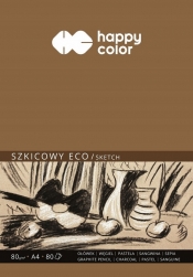 Blok szkicowy Happy Color ECO A4, 80 ark (HA 3708 2030-A80)