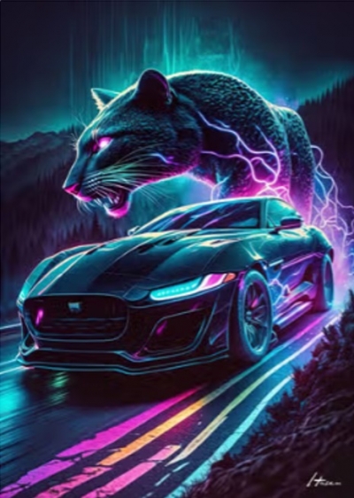 <img src='https://webimage.pl/pics/774/8/d5906196008774.jpg' style='height:440px' /> Diamentowa Mozaika Auto i zorza pantera NO-2000877