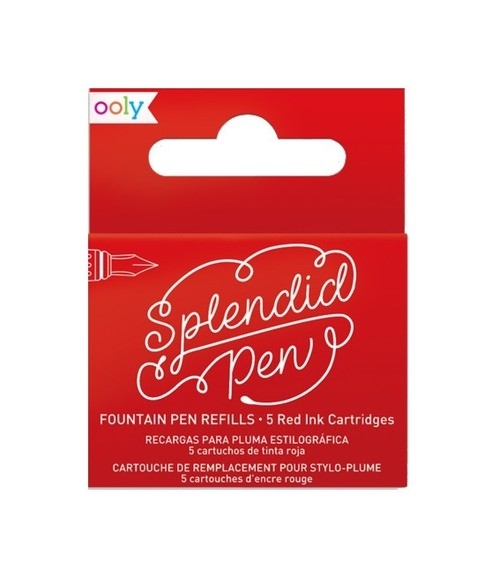 Naboje uzupełniające Ooly Splendid Pen czerwone - 5 sztuk