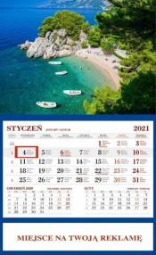 Kalendarz ścienny 2021 - Plaża