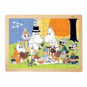 Puzle 24 drewniane Muminki - Piknik