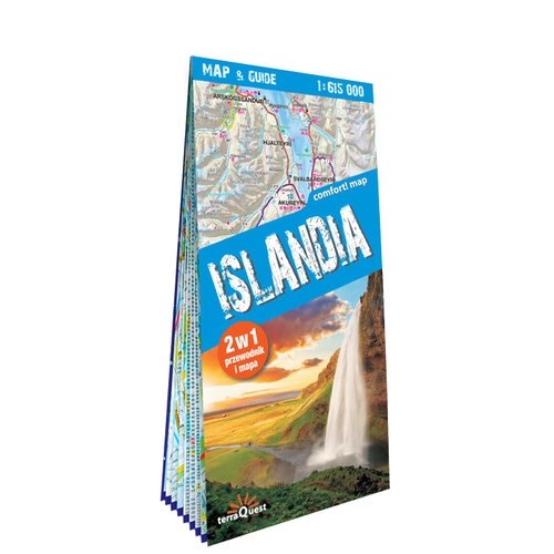 Islandia laminowany 2w1: przewodnik i mapa