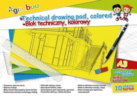 Blok techniczny Gimboo A3 kolorowy 10 kartek (7540BTS17-99/K)