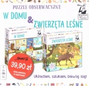 Pakiet: W domu+Zwierzeta leśne puzzle obserwacyjne - Opracowanie zbiorowe
