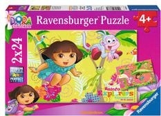 Puzzle  2X24 Dora w dżungli (088775)