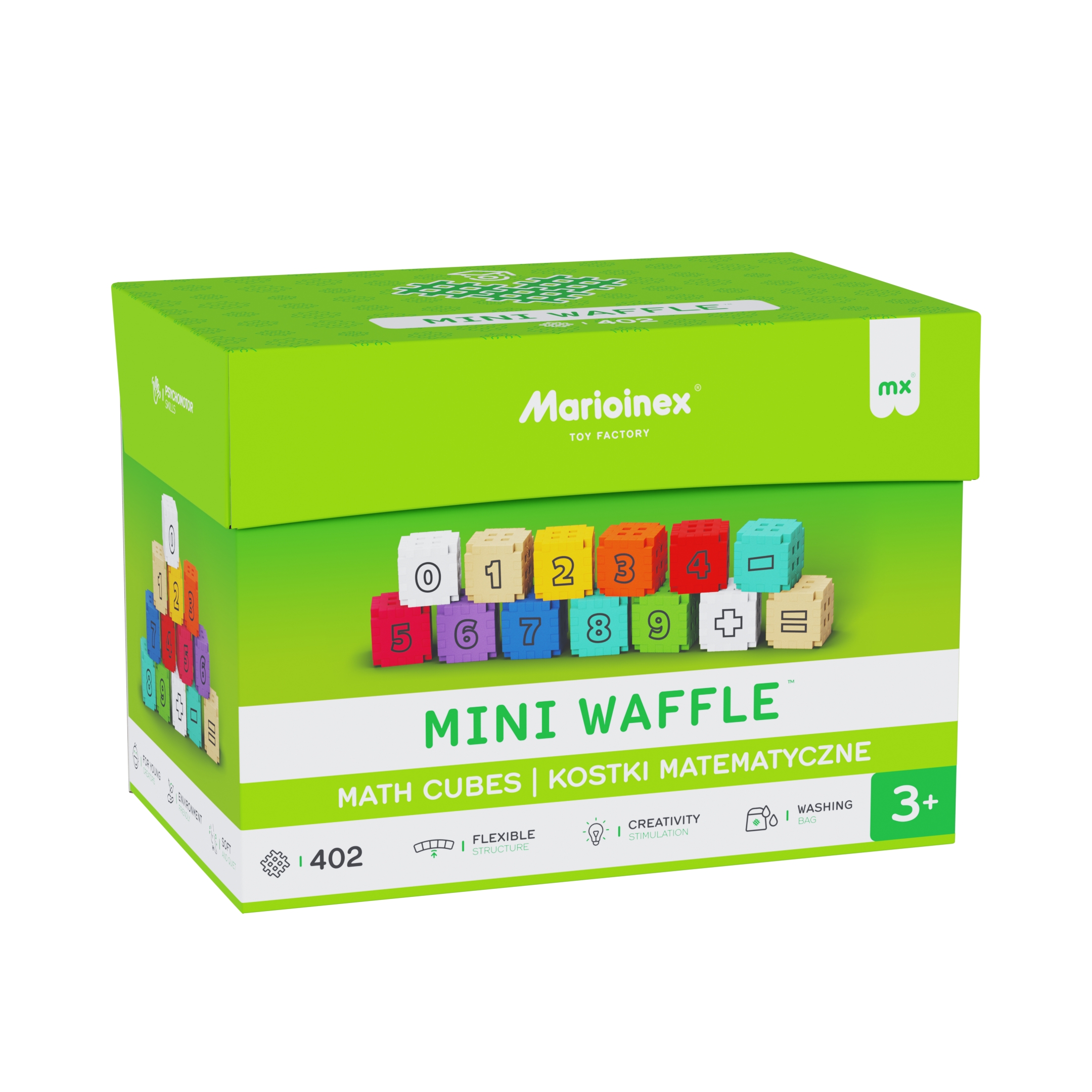 Mini Waffle Edu - Kostki Matematyczne, 400 el.