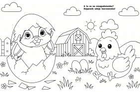 Duże naklejki. Książka do kolorowania i uzupełniania. Wielkanoc Kurczaki - Opracowanie zbiorowe