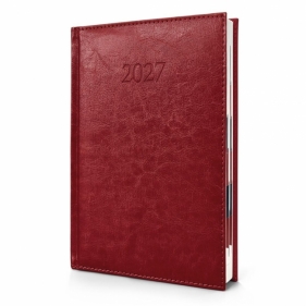 Kalendarz 2027 A5 Agenda Dzienny - Bordo